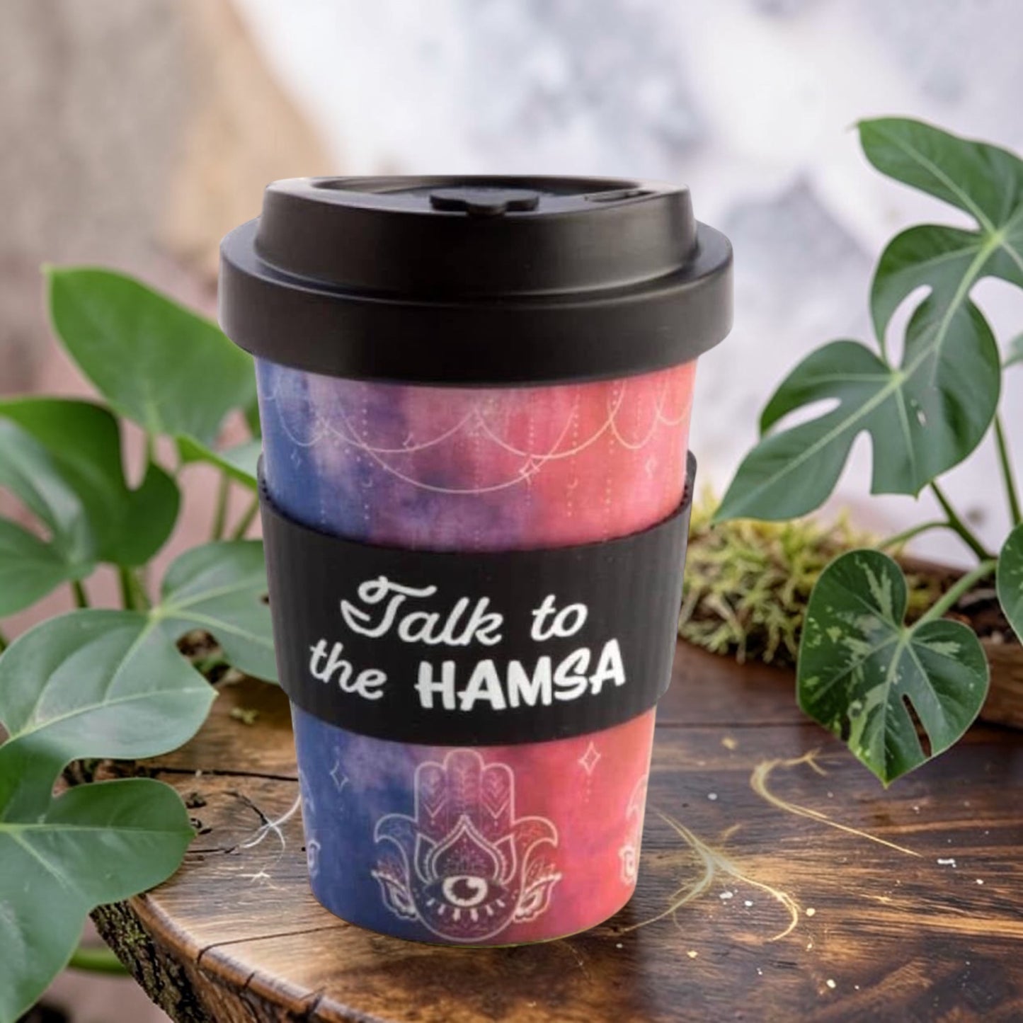TRAVEL MUGS || ECOGO BAMBOO MUG - HAMSA