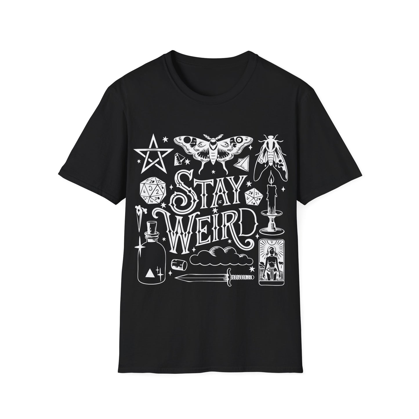 T-SHIRT | STAY WEIRD - (WHITE WRITING)