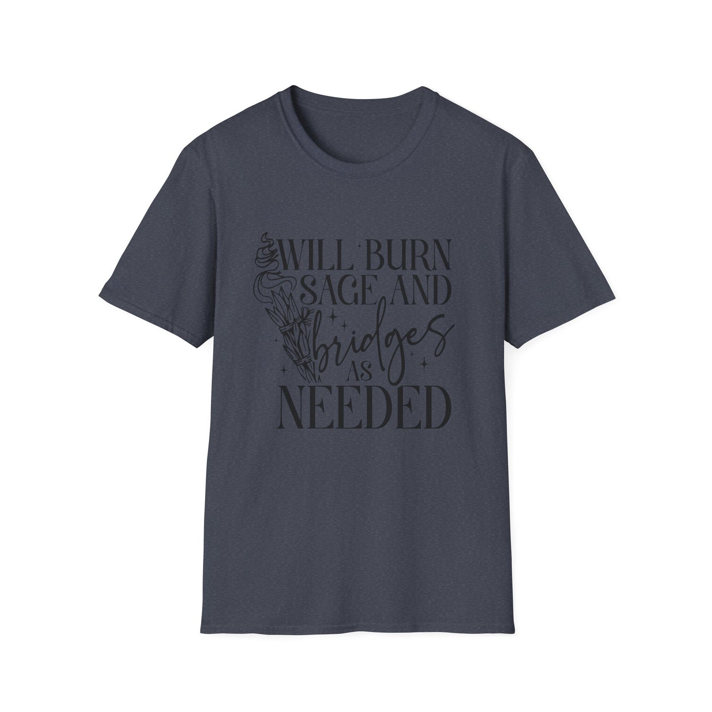 T-SHIRT | BURN SAGE & BRIDGES - (BLACK WRITING)