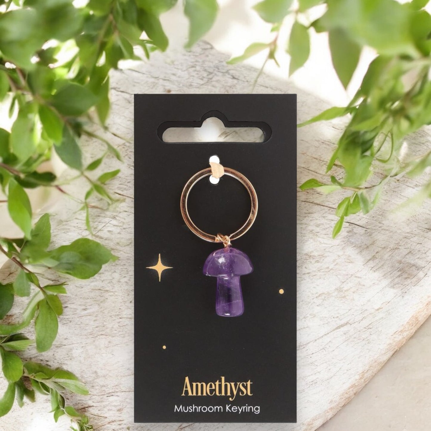 KEYRING || AMETHYST MINI MUSHROOM