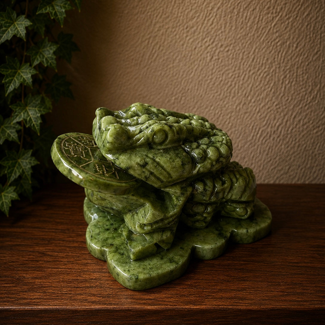 CARVINGS || SERPENTINE MONEY FROG