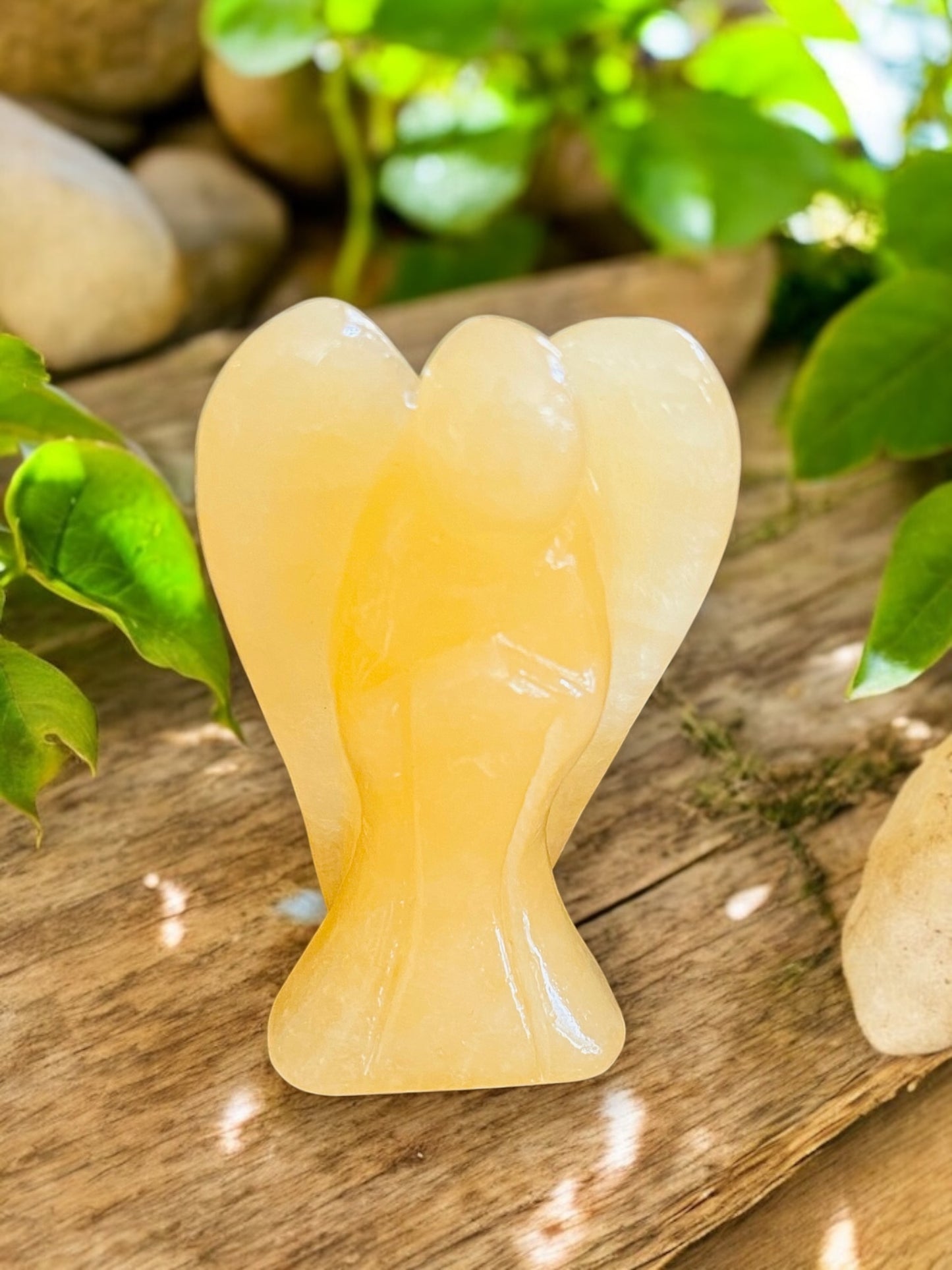 CARVINGS || ORANGE CALCITE ANGEL