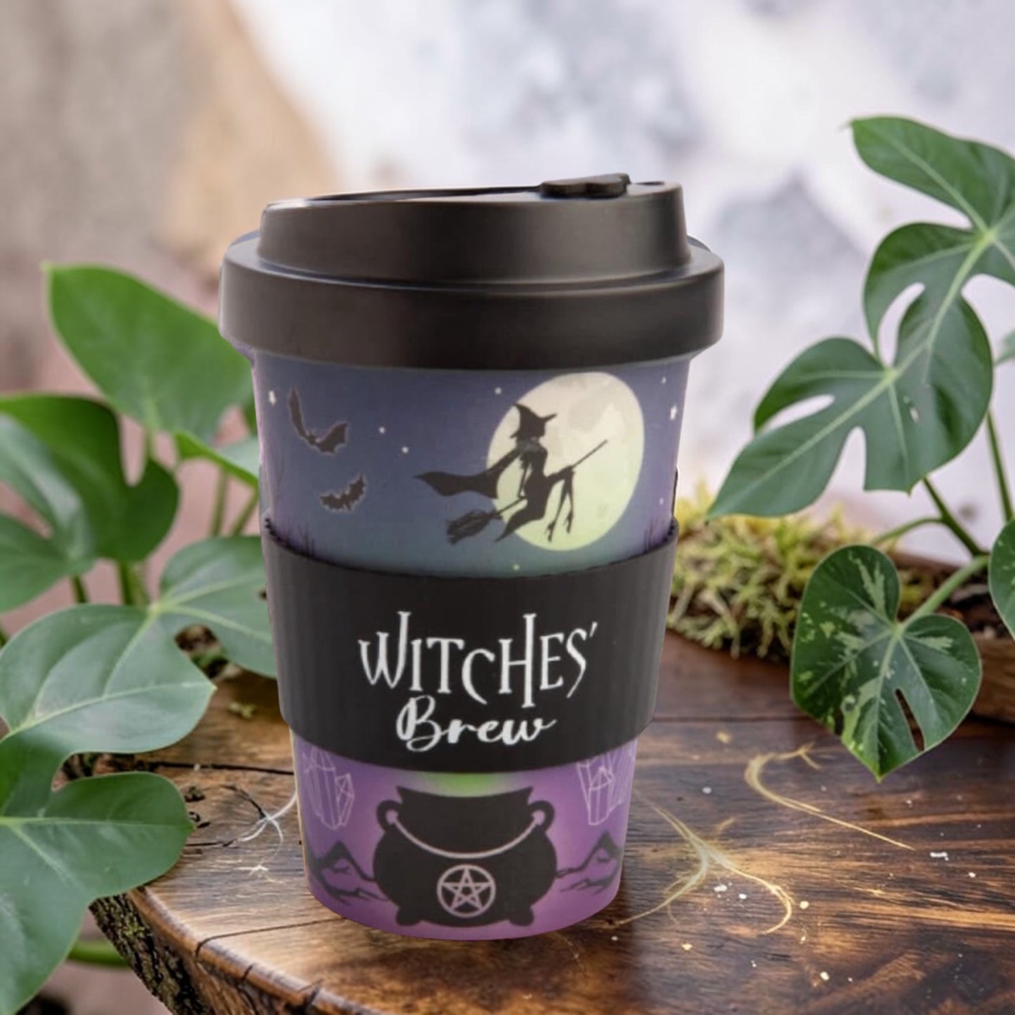 TRAVEL MUGS || ECOGO BAMBOO MUG - WITCHES BREW