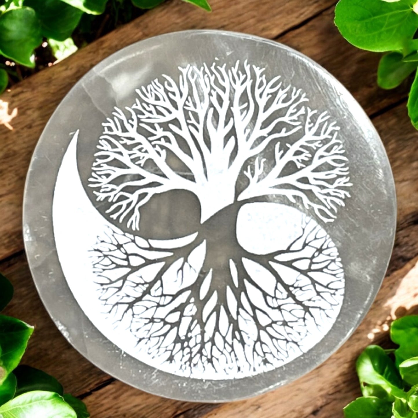 CHARGING PLATE || SELENITE - ABOVE/BELOW YING & YANG