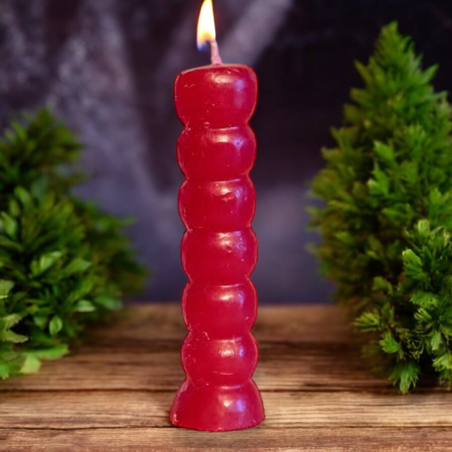 CANDLES || 7 KNOB PILLAR WISH / SPELL - RED
