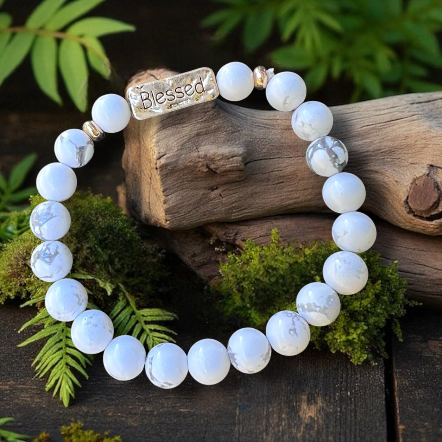 BRACELET || HOWLITE WITH BLESSED CHARM