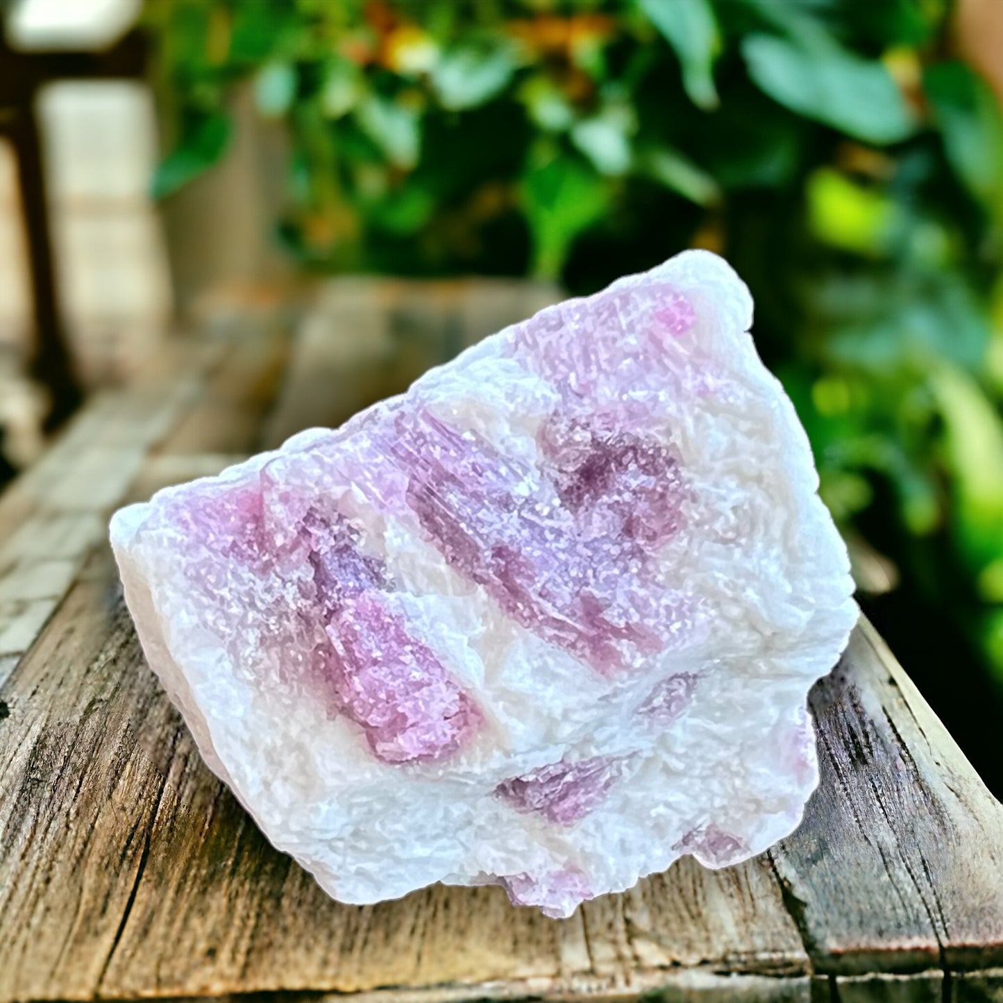 ROUGH STONES || PINK TOURMALINE IN QUARTZ