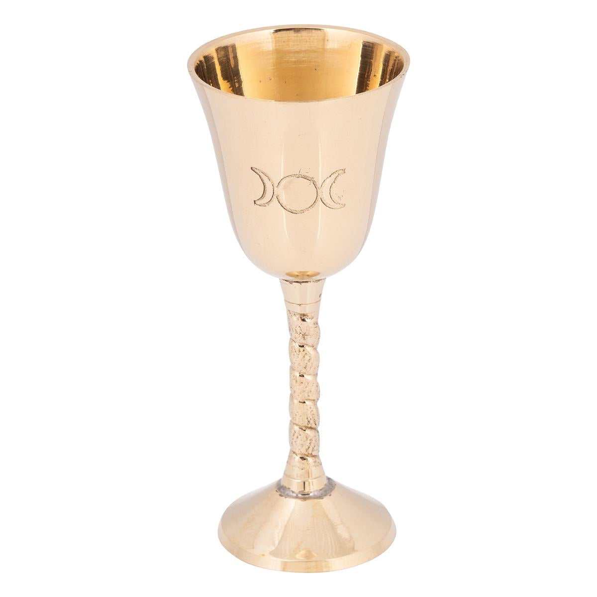 BRASS GOBLET - TRIPLE MOON