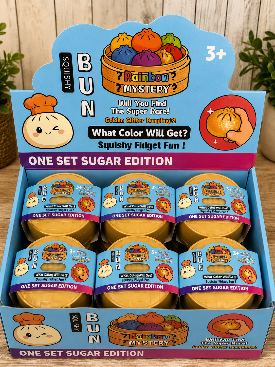 RU’S CORNER || Rainbow Mystery Bun Sugar Edition Blind Pack Squeezable  Squishy Dumpling