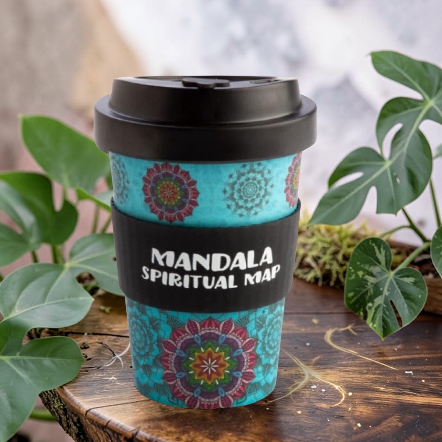TRAVEL MUGS || ECOGO BAMBOO MUG - MANDALA