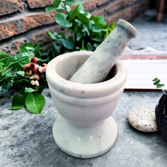 MORTAR & PESTLE || WHITE MARBLE