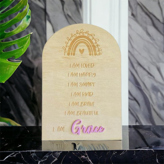 PLAQUES || PERSONALISED AFFIRMATION PLAQUE