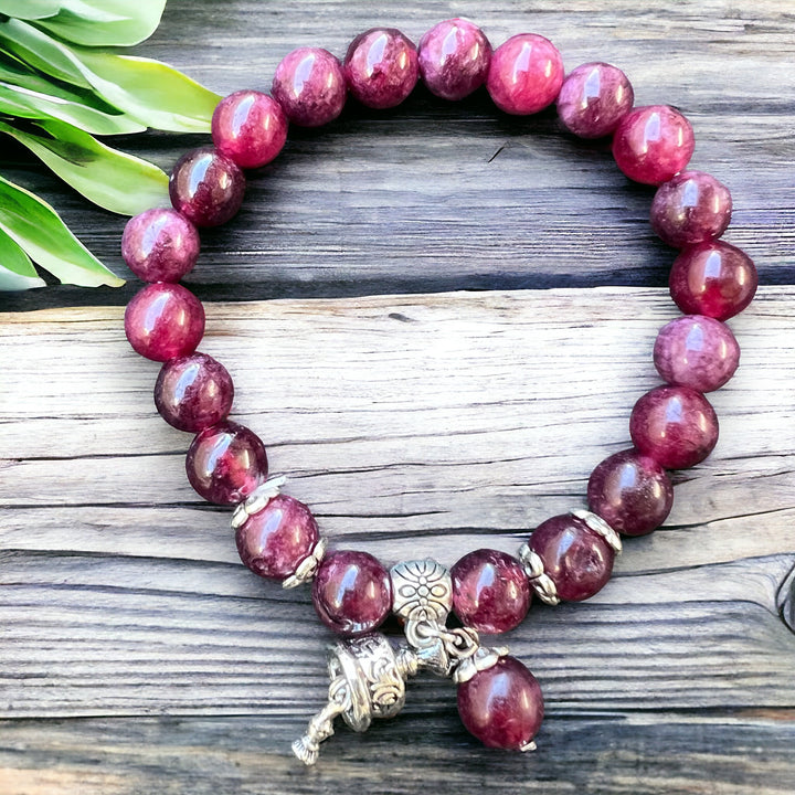 BRACELET || GARNET WITH BELL CHARM