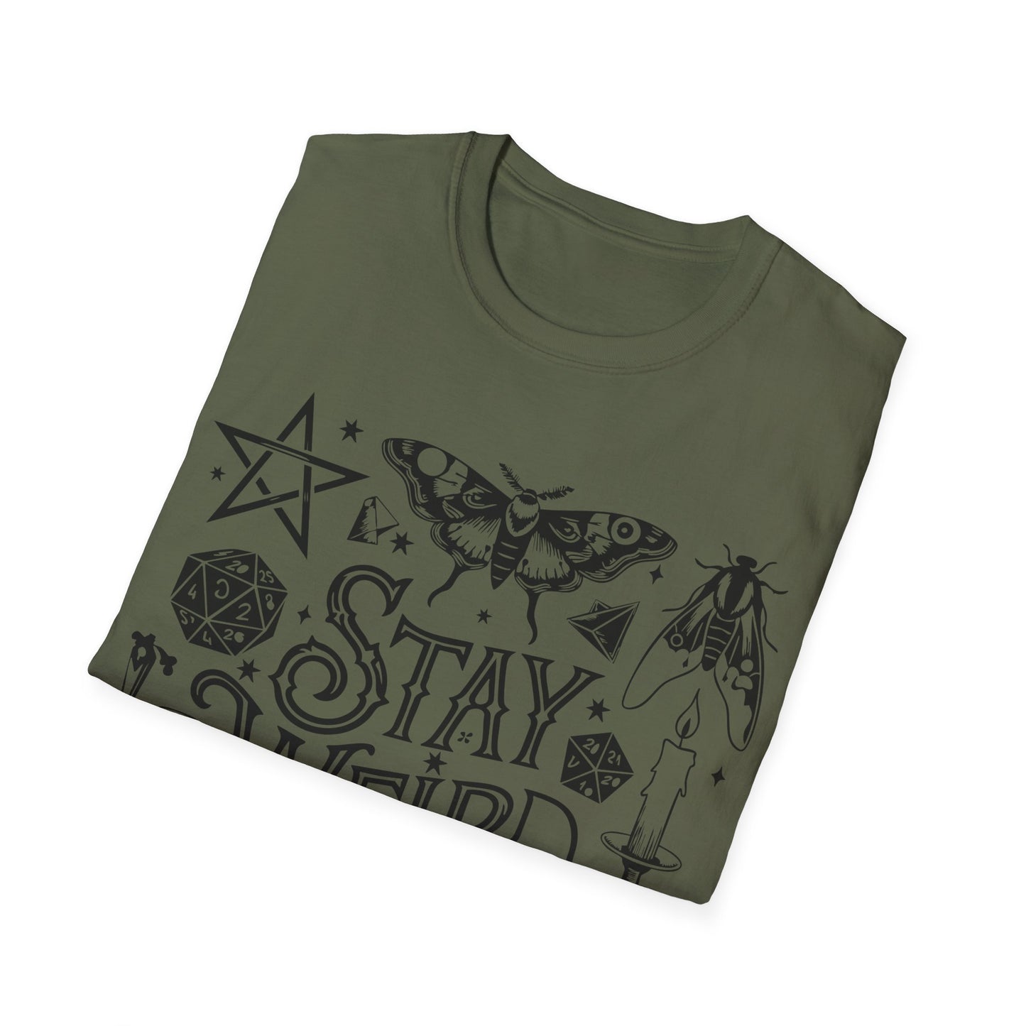T-SHIRT | STAY WEIRD - (BLACK WRITING)