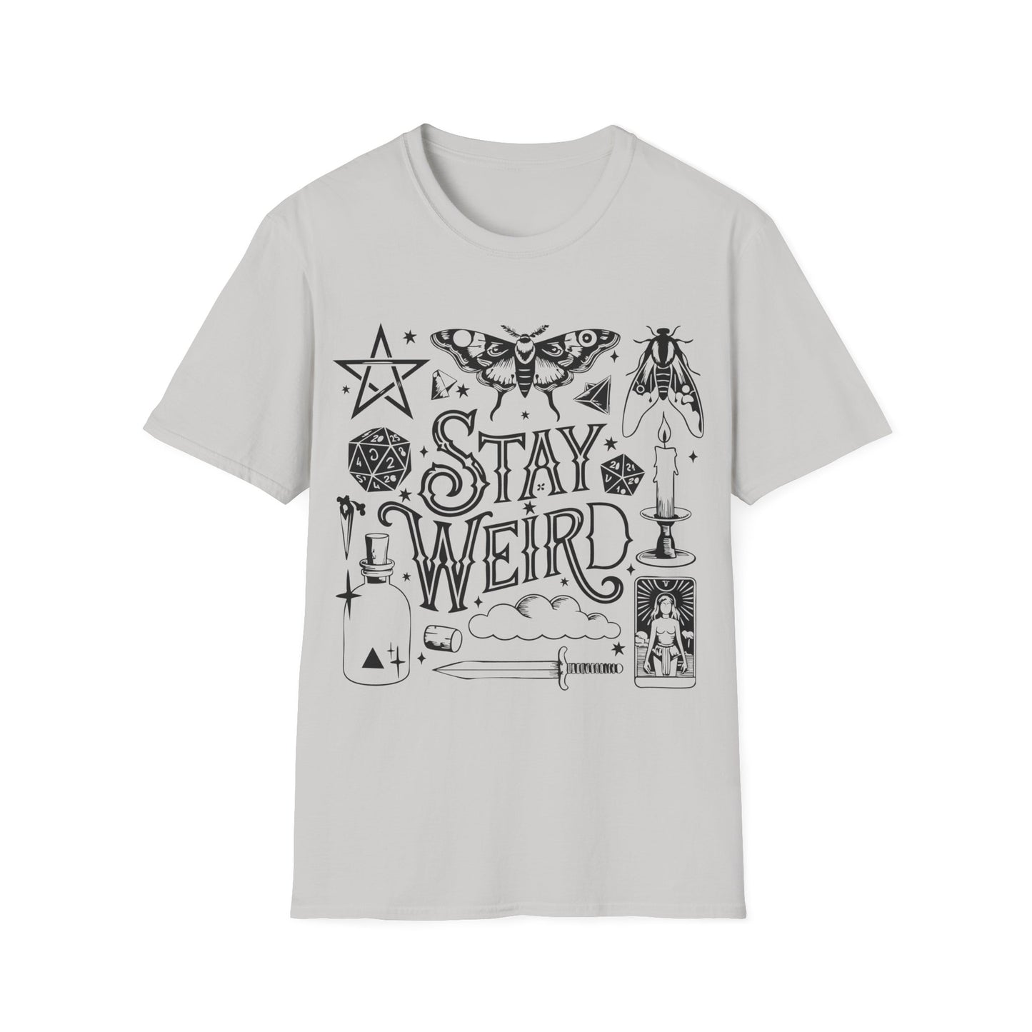 T-SHIRT | STAY WEIRD - (BLACK WRITING)