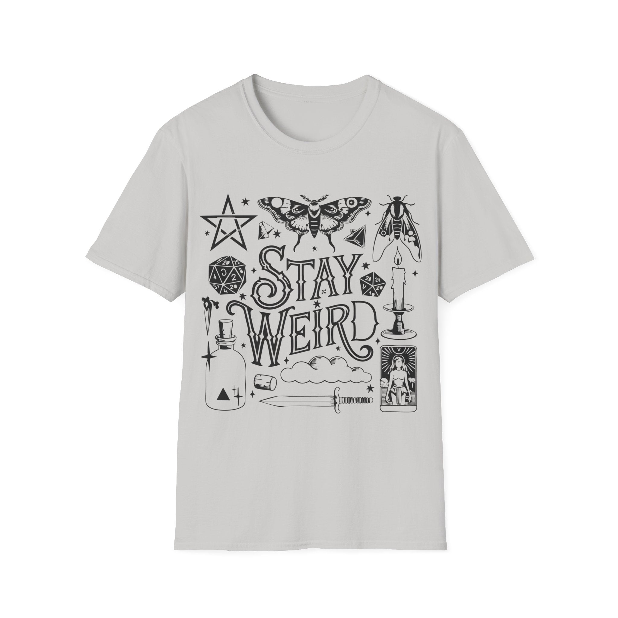 T-SHIRT | STAY WEIRD - (BLACK WRITING)