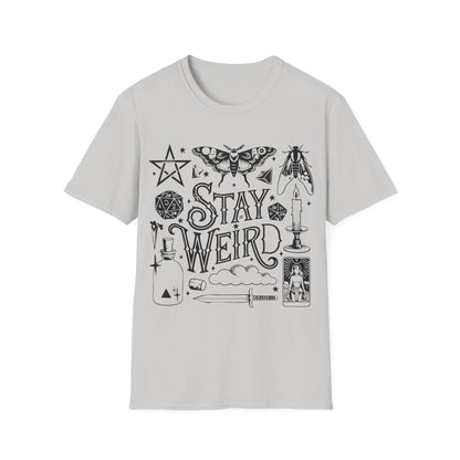 T-SHIRT | STAY WEIRD - (BLACK WRITING)