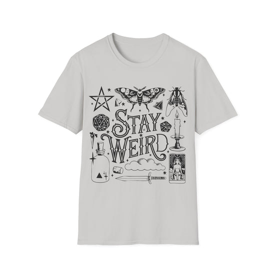 T-SHIRT | STAY WEIRD - (BLACK WRITING)
