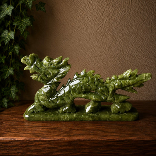 CARVINGS || SERPENTINE MONEY DRAGON
