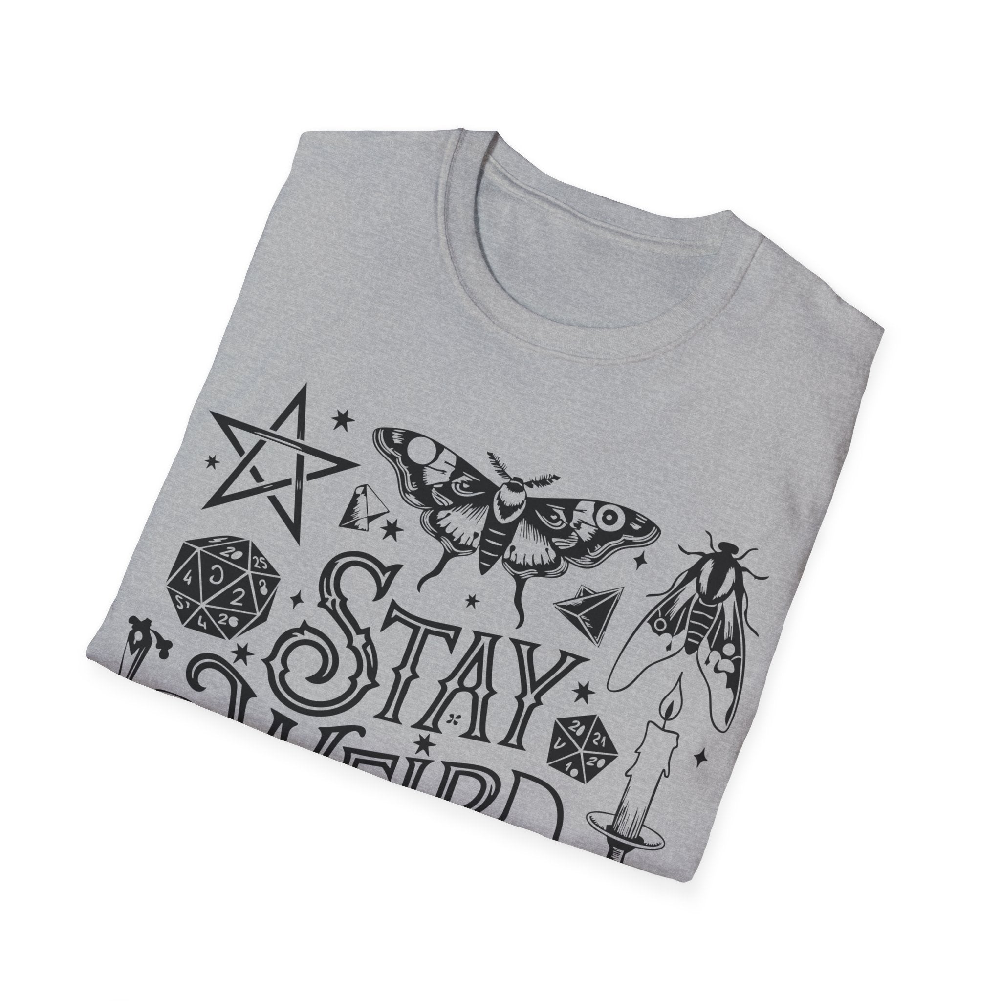 T-SHIRT | STAY WEIRD - (BLACK WRITING)