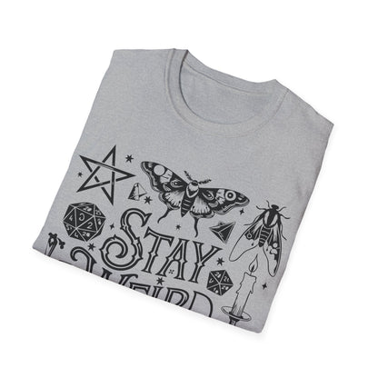 T-SHIRT | STAY WEIRD - (BLACK WRITING)