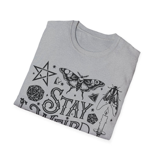 T-SHIRT | STAY WEIRD - (BLACK WRITING)