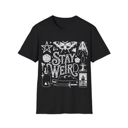 T-SHIRT | STAY WEIRD - (WHITE WRITING)