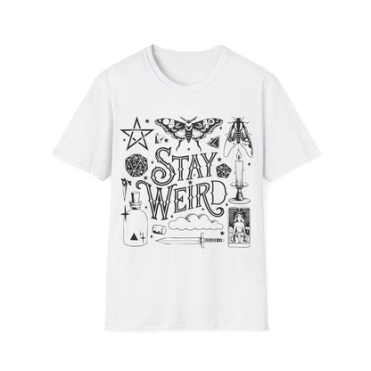 T-SHIRT | STAY WEIRD - (BLACK WRITING)