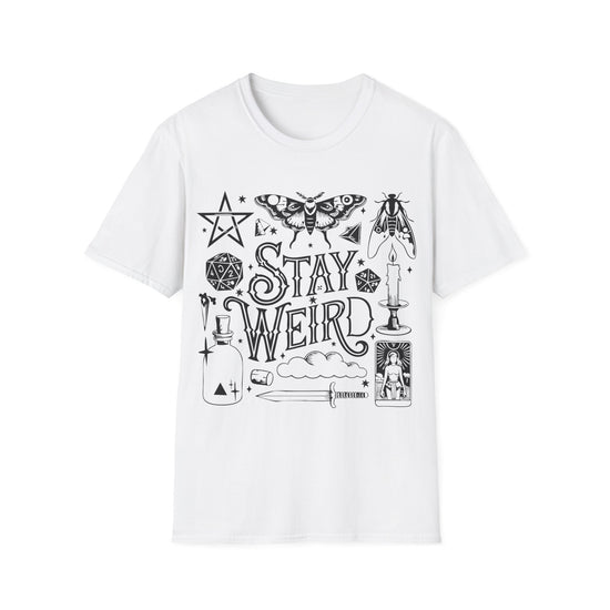 T-SHIRT | STAY WEIRD - (BLACK WRITING)
