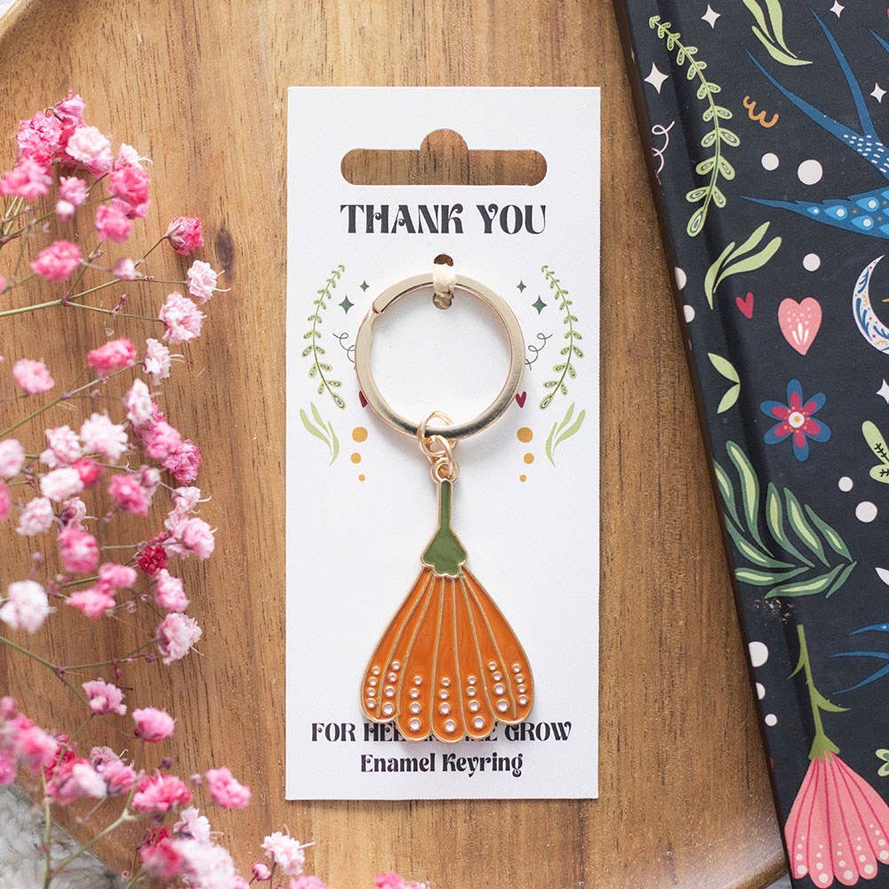 KEYRING || THANK YOU FLOWER KEYRING