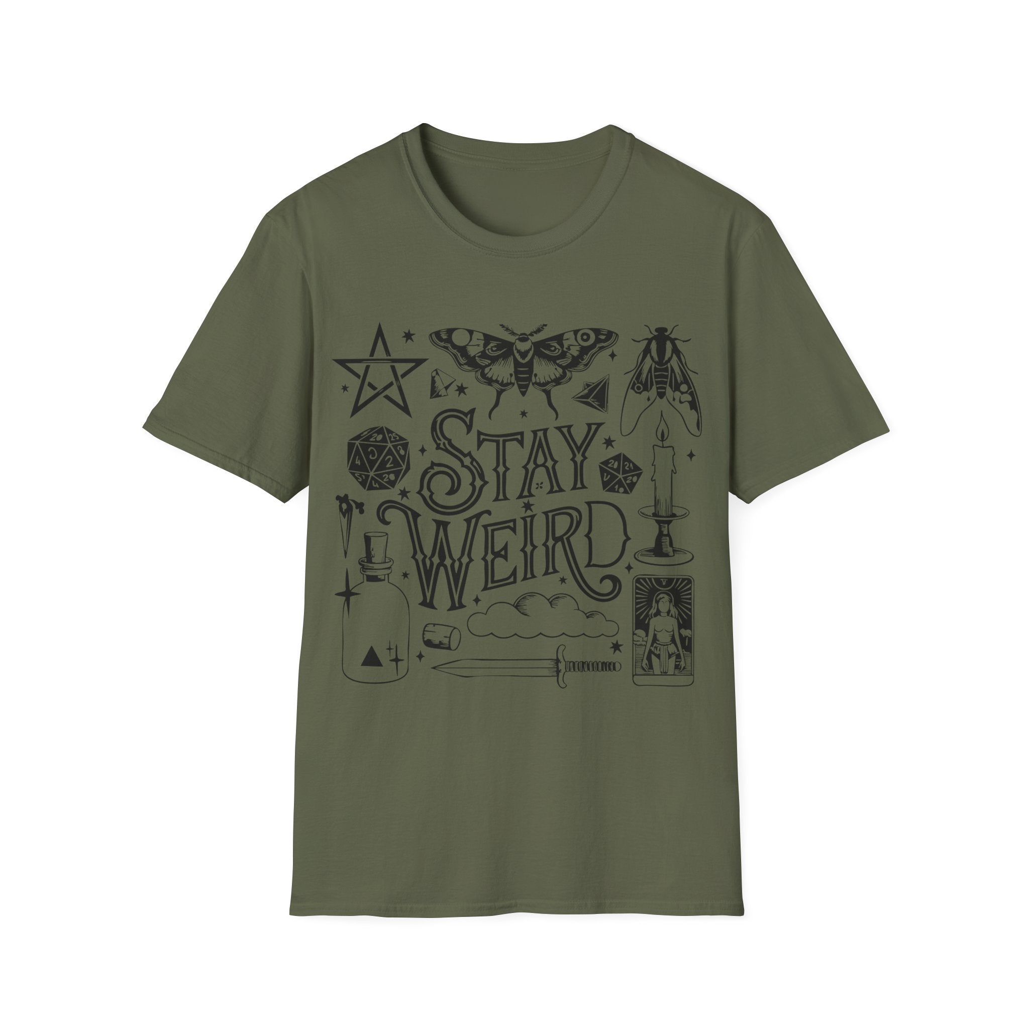 T-SHIRT | STAY WEIRD - (BLACK WRITING)