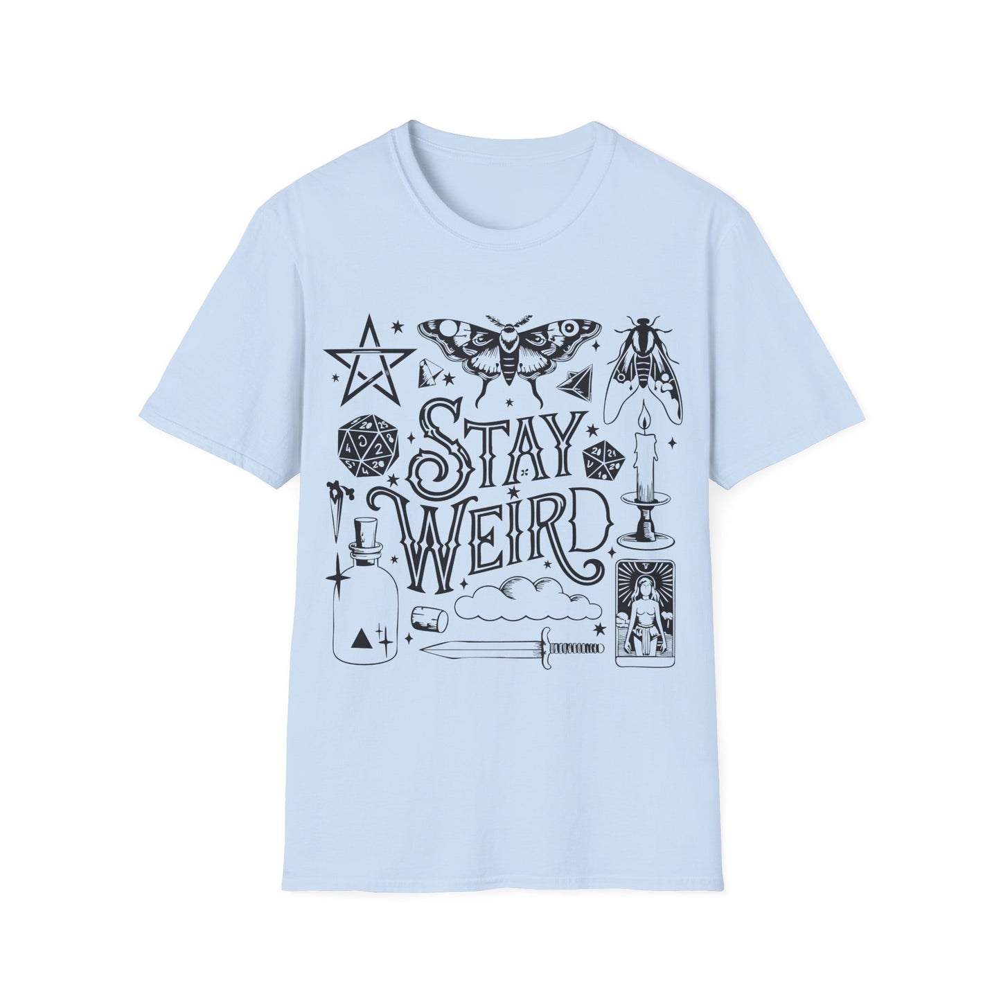 T-SHIRT | STAY WEIRD - (BLACK WRITING)