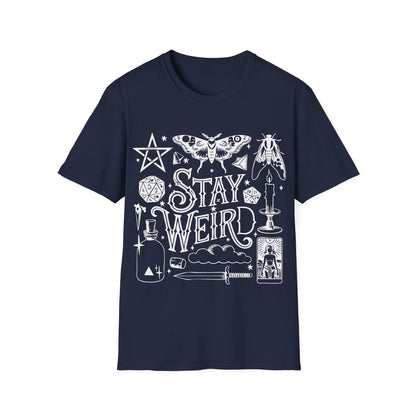 T-SHIRT | STAY WEIRD - (WHITE WRITING)