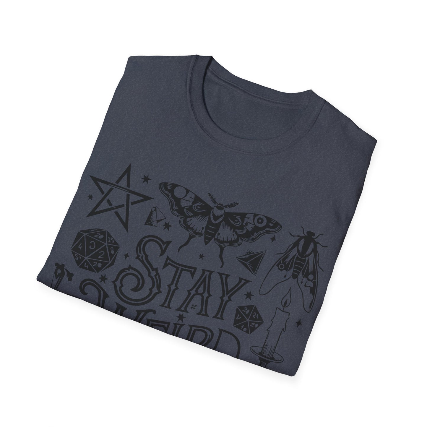 T-SHIRT | STAY WEIRD - (BLACK WRITING)