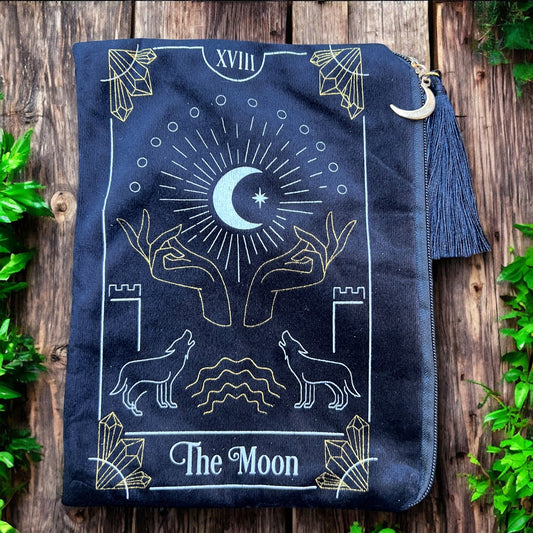 ORACLE/TAROT BAGS || THE MOON VELVET BAG