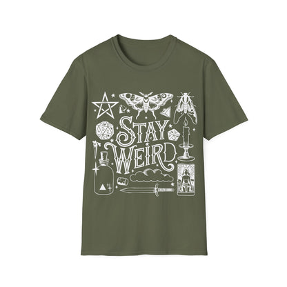 T-SHIRT | STAY WEIRD - (WHITE WRITING)