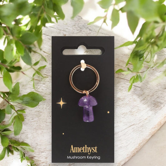 KEYRING || AMETHYST MINI MUSHROOM
