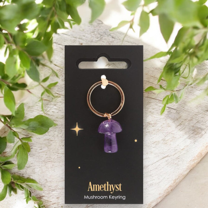 KEYRING || AMETHYST MINI MUSHROOM