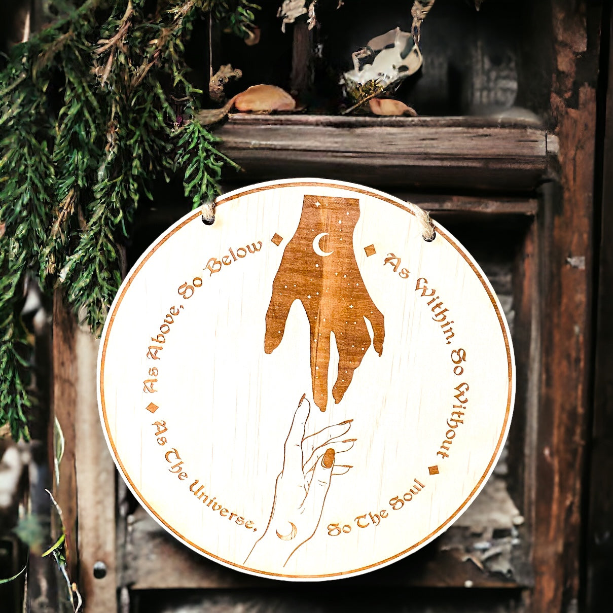 WALL HANGING || WOODEN ROUND PLAQUES