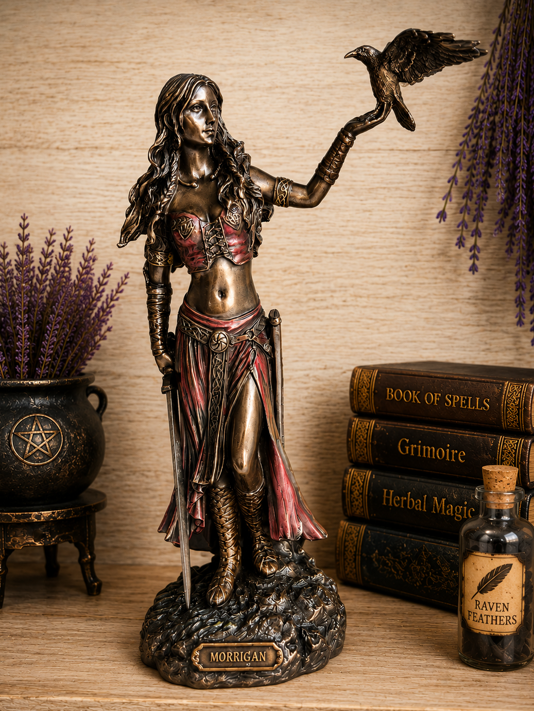 STATUE || THE MORRIGAN - CELTIC GODDESS OF WAR, FATE & SOVEREIGNTY