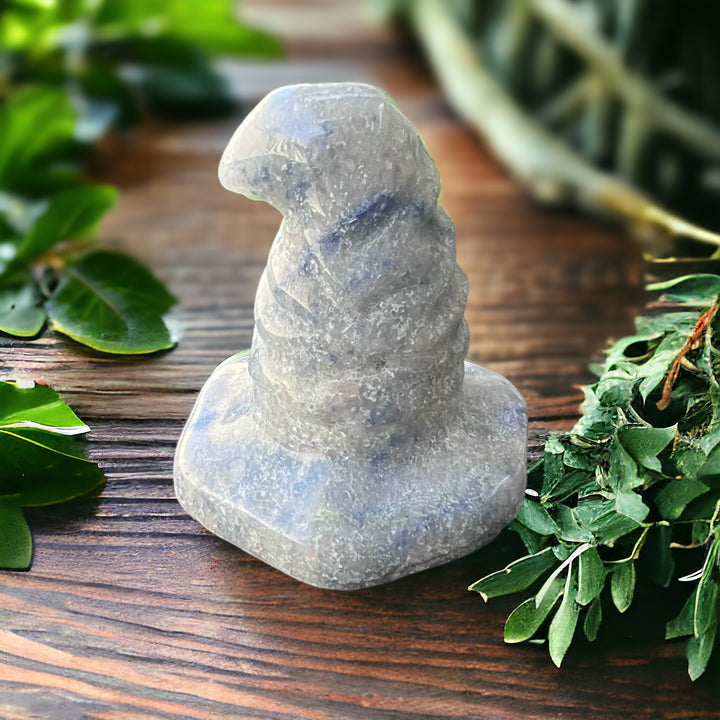 CARVINGS || BLUE QUARTZ WITCHES HAT