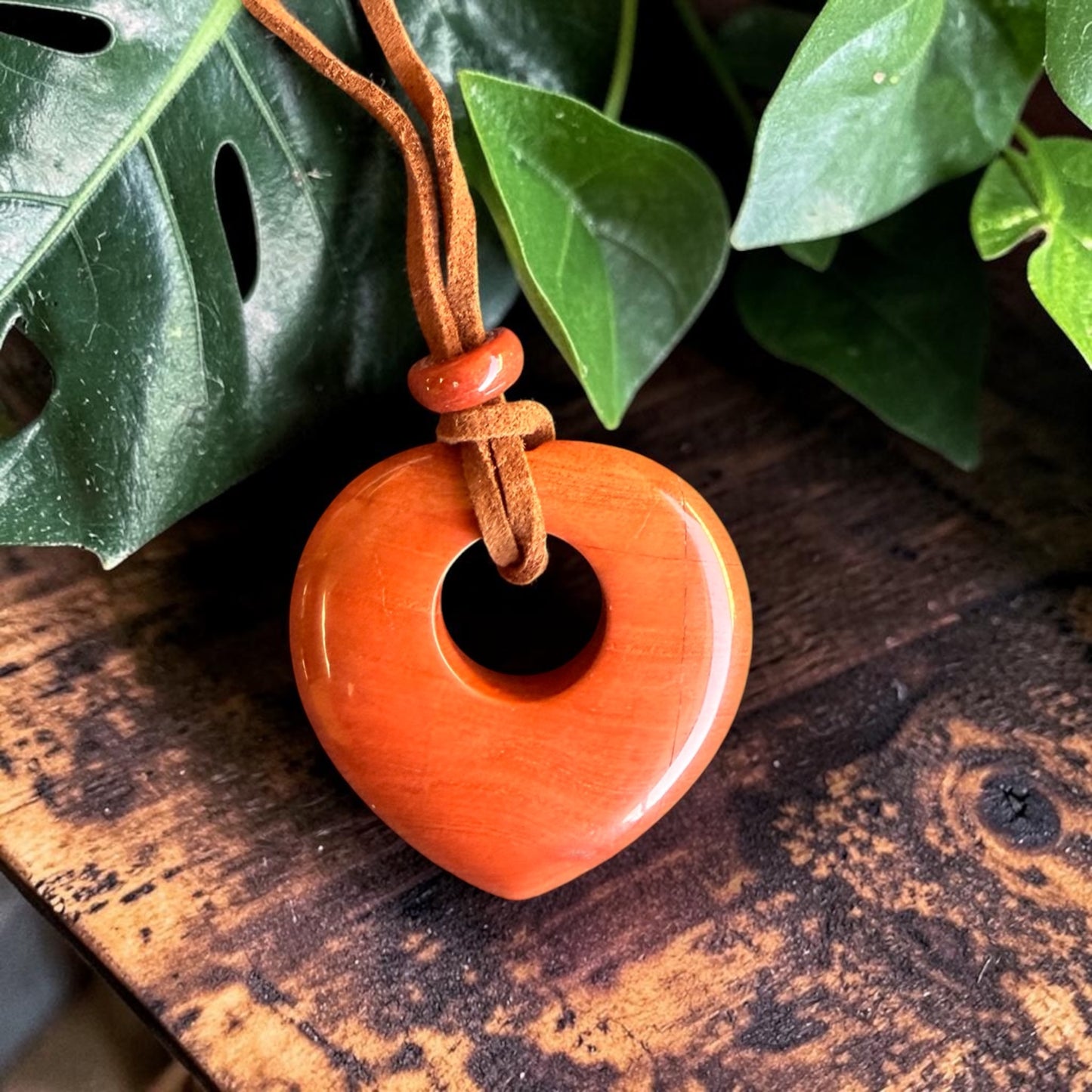 PENDANT || RED JASPER HEART NECKLACE