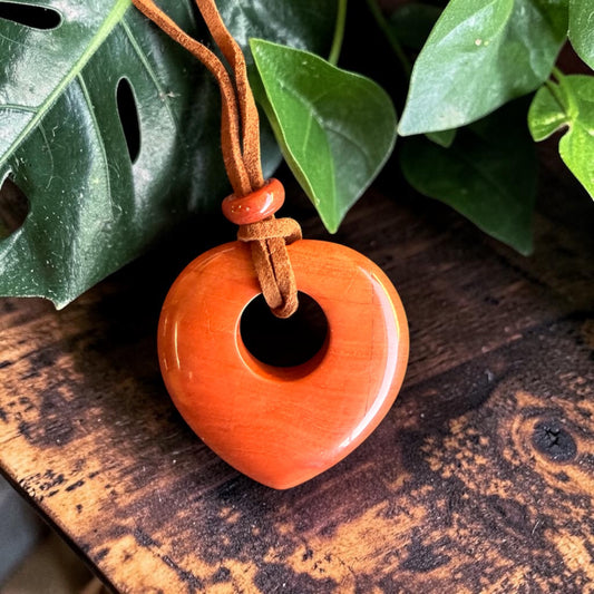 PENDANT || RED JASPER HEART NECKLACE