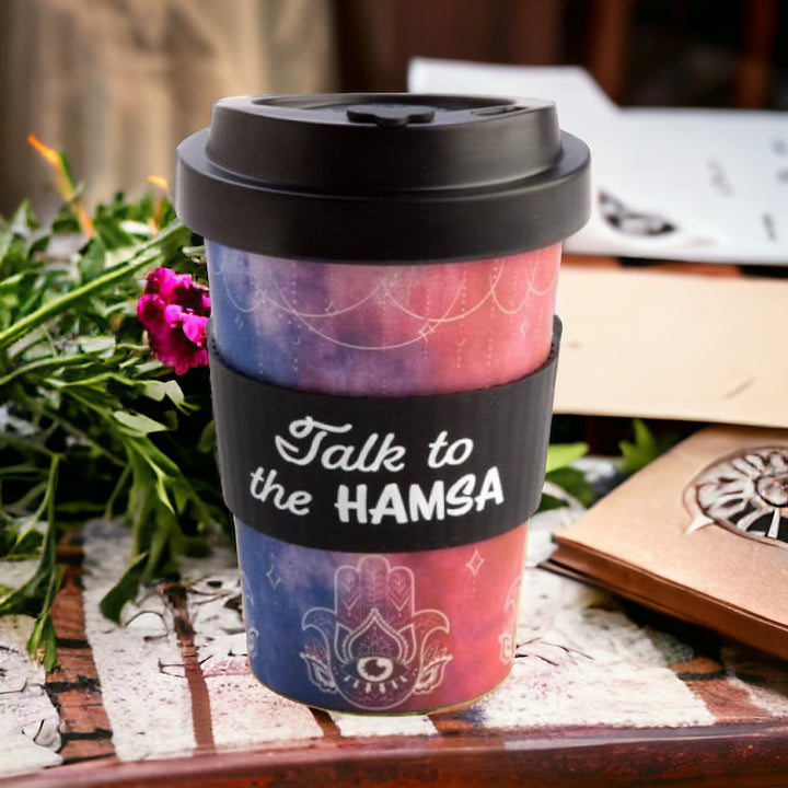 TRAVEL MUGS || ECOGO BAMBOO MUG - HAMSA