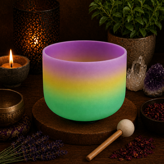 SINGING BOWLS || QUARTZ CRYSTAL - RAINBOW - B NOTE