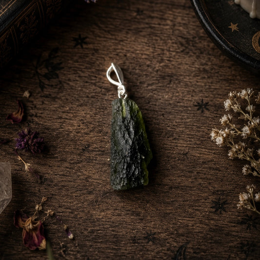 PENDANTS || MOLDAVITE - 925 STERLING SILVER