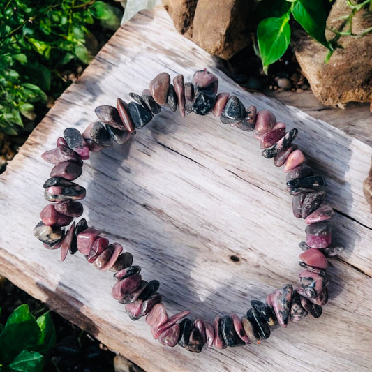CHIP BRACELET || RHODONITE