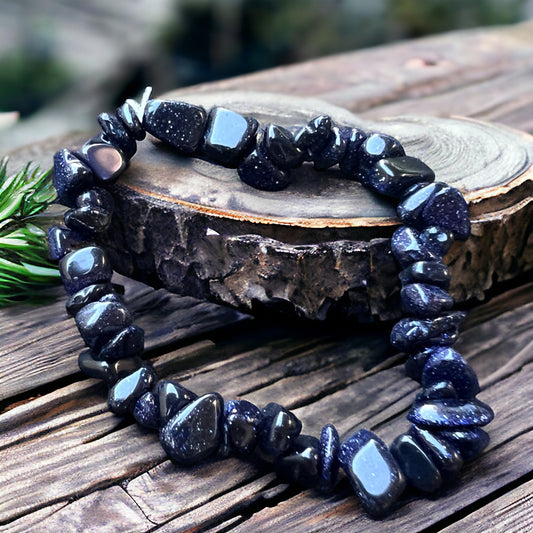 CHIP BRACELET || BLUE GOLDSTONE