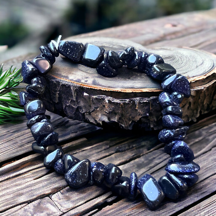 CHIP BRACELET || BLUE GOLDSTONE