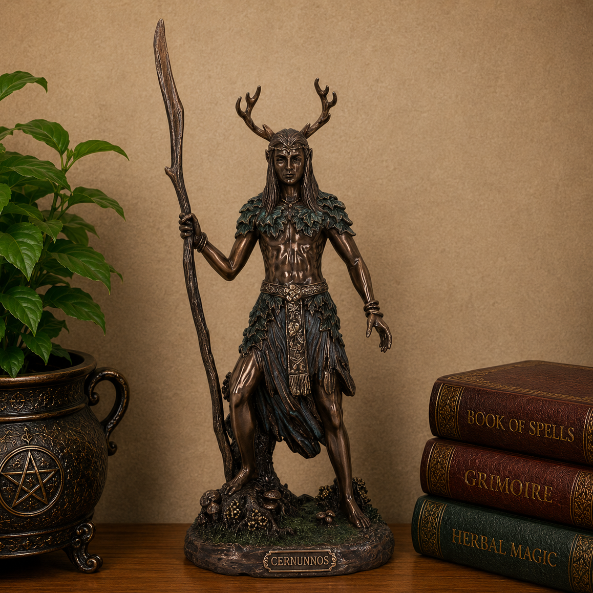 STATUE || CERNUNNOS - CELTIC GOD OF NATURE, ABUNDANCE & WILD POWER